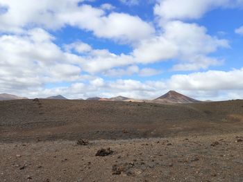 Scenic view of desert against sky