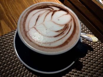 Close-up of coffee on table
