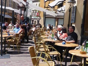 People sitting in restaurant