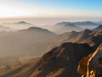 Scenic view of mountain range