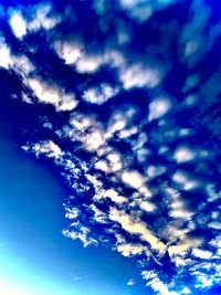 Low angle view of clouds in sky