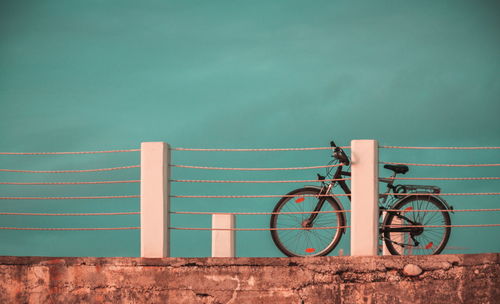 Bicycle against wall