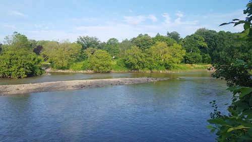 Scenic view of river against sky