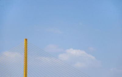 Low angle view of building against blue sky