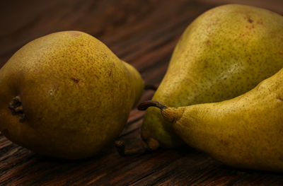 Close-up of apple on table