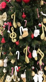 High angle view of christmas decoration