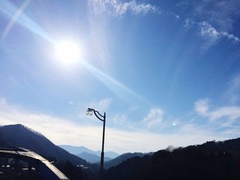 Low angle view of mountain against sky