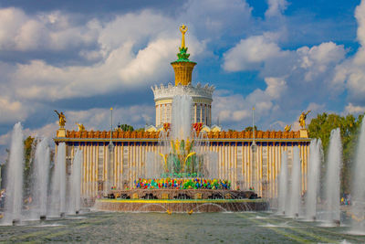 Fountain against sky