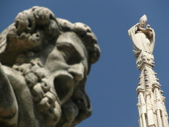 Low angle view of buddha statue