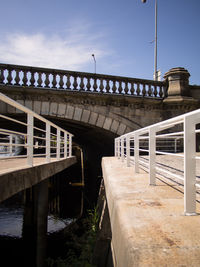 Bridge over river against sky
