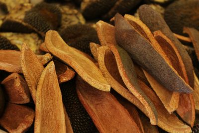 Full frame shot of dry leaves