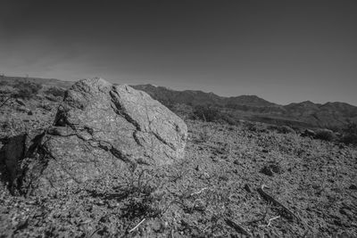 Scenic view of mountains against clear sky