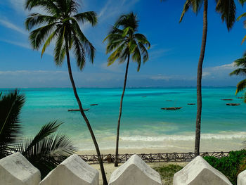 Scenic view of sea against sky, paradise zanzibar