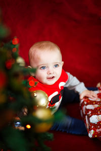 Portrait of cute baby boy