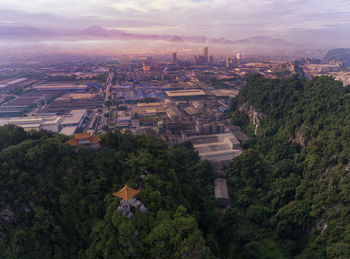 Aerial view of city