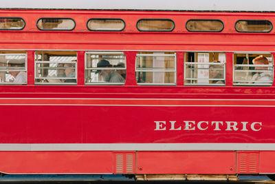 Close-up of train