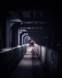 View of empty tunnel