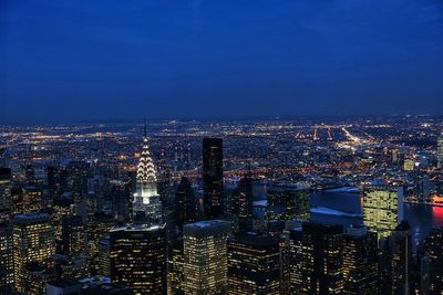 High angle view of city against cloudy sky