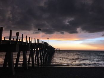 Stormy sunset over venice pier