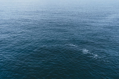 High angle view of blue sea