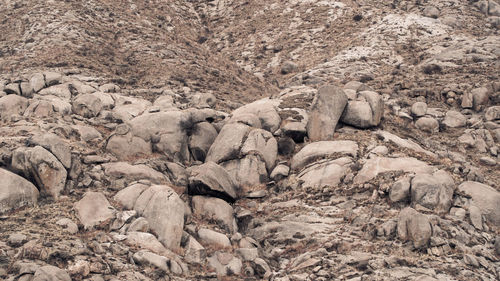 Rock formations on land