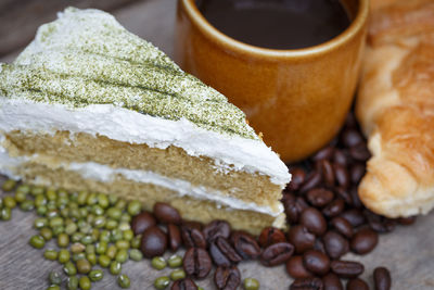 Close-up of coffee on table