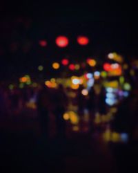 Defocused image of illuminated lights