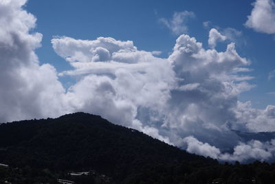 Low angle view of mountain against sky