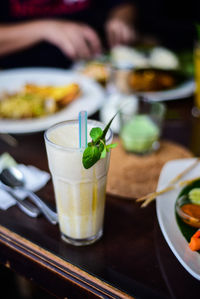 Close-up of drink on table