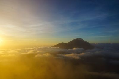 Scenic view of cloudscape against sky during sunset