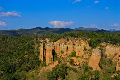 Scenic view of historic building against sky