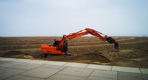 Construction site against clear sky