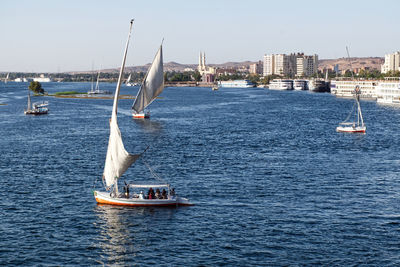 Boats in sea