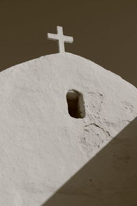 Low angle view of cross in temple