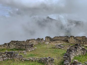 View of castle against cloudy sky