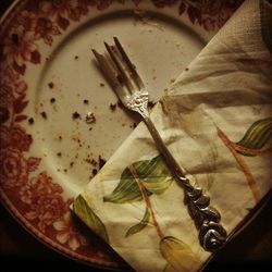 Close-up of food on table