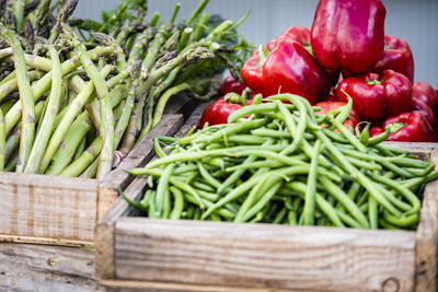 Close-up of vegetables for sale in market