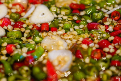 Full frame shot of chopped salad