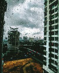 Water drops on glass window