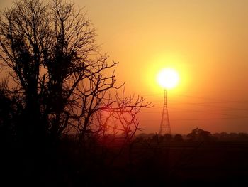 Scenic view of sunset over landscape