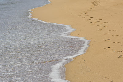 High angle view of beach