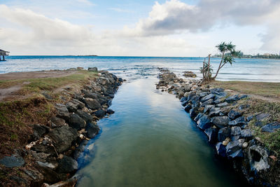 Scenic view of sea against sky