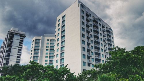 Low angle view of buildings against sky