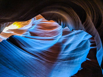 Low angle view of rock formation