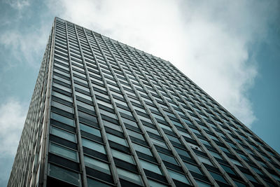 Low angle view of modern building against sky