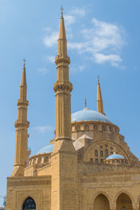 Low angle view of historical building against sky