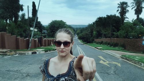 Woman in sunglasses