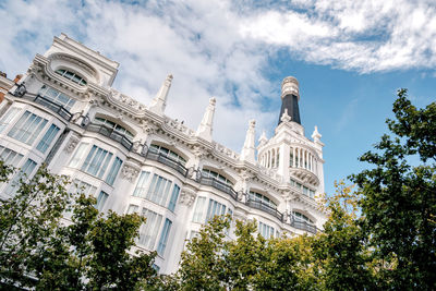 Low angle view of building against sky