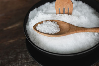 Close-up of food in bowl on table