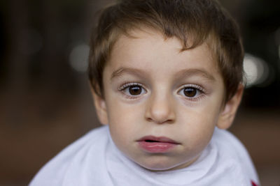 Close-up portrait of cute boy